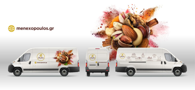 Dryfo Menexopoulos Bros SA key visual photo illustration applied on corporate van