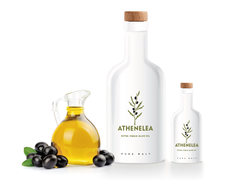 Athenelea extra virgin olive oil branding design