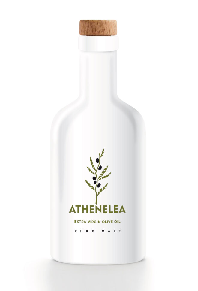 Athenelea extra virgin olive oil branding design