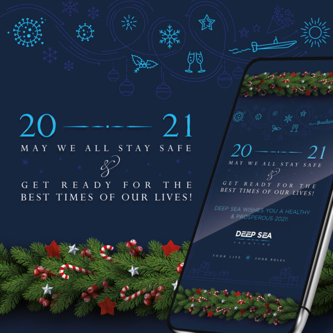 Deep Sea yachting Christmas holiday wishes corporate e-card