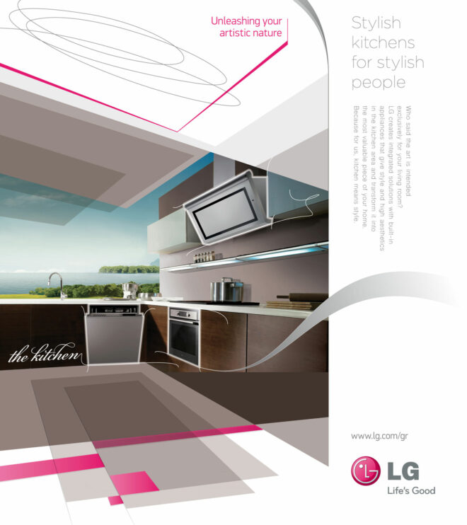 LG kitchen print ad design