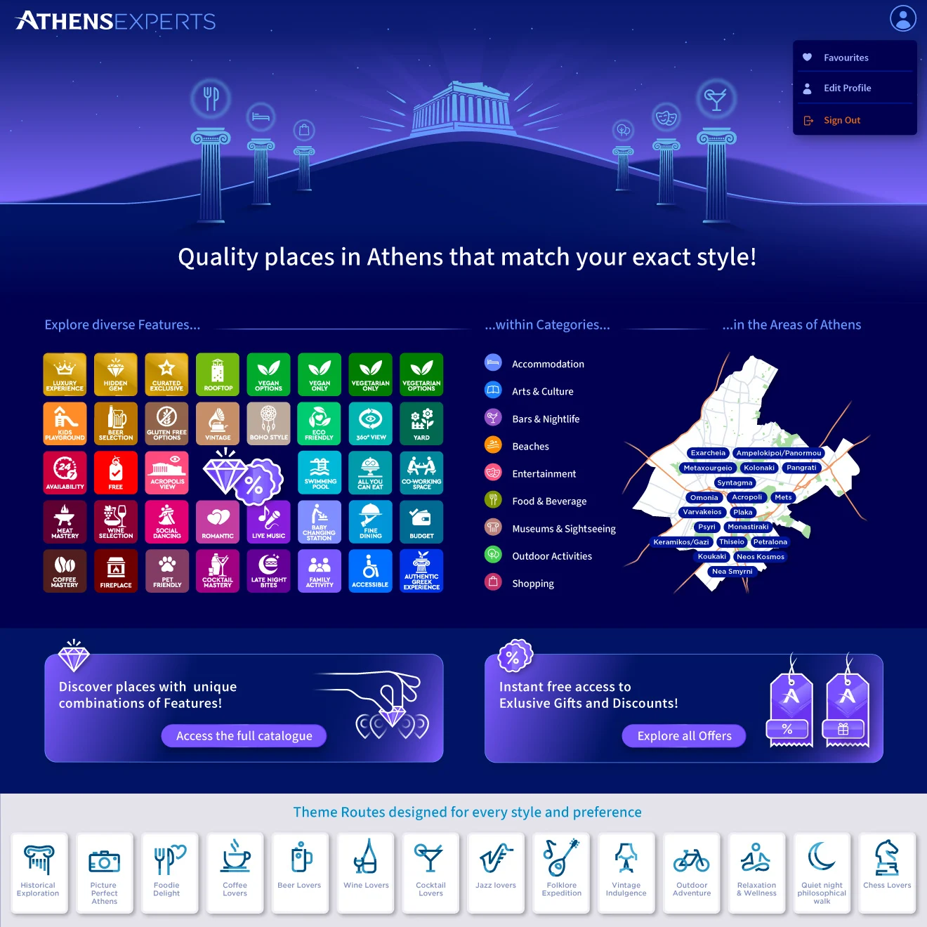 Athens Experts – Στρατηγική Branding & UI / UX design