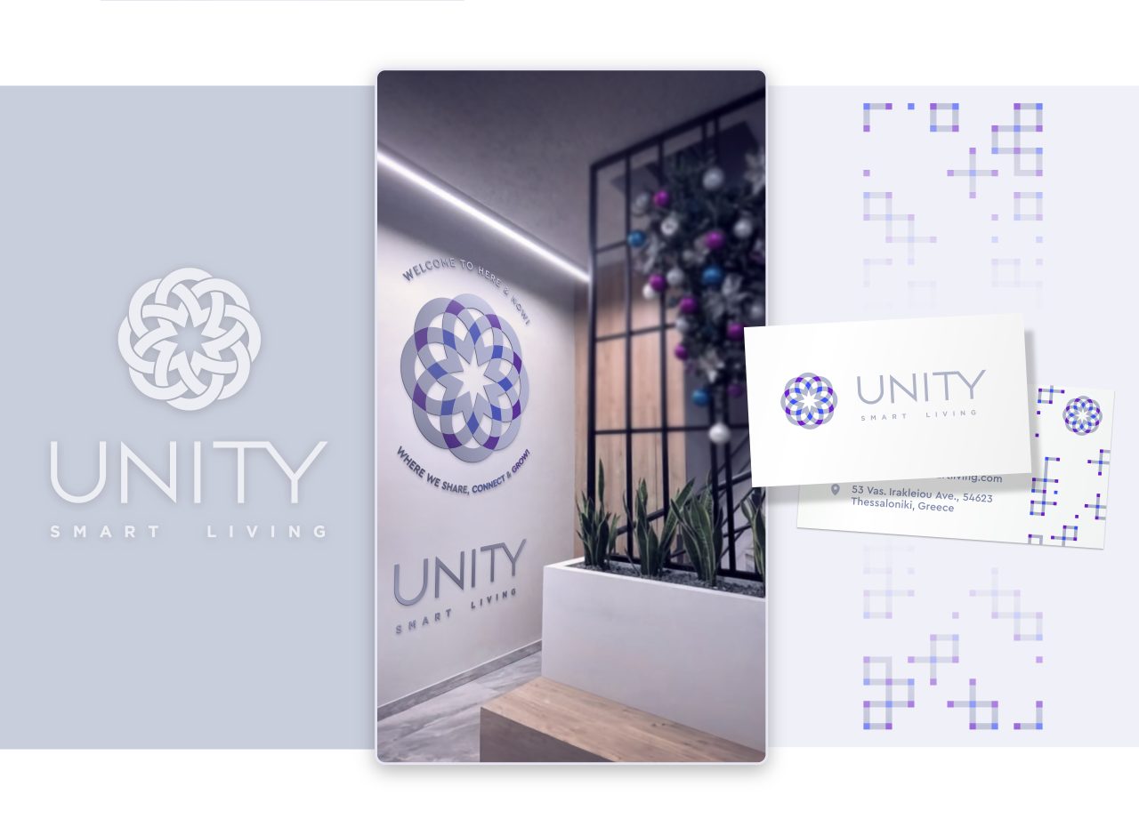 Branded Interior and Stationery for UNITY Smart Living