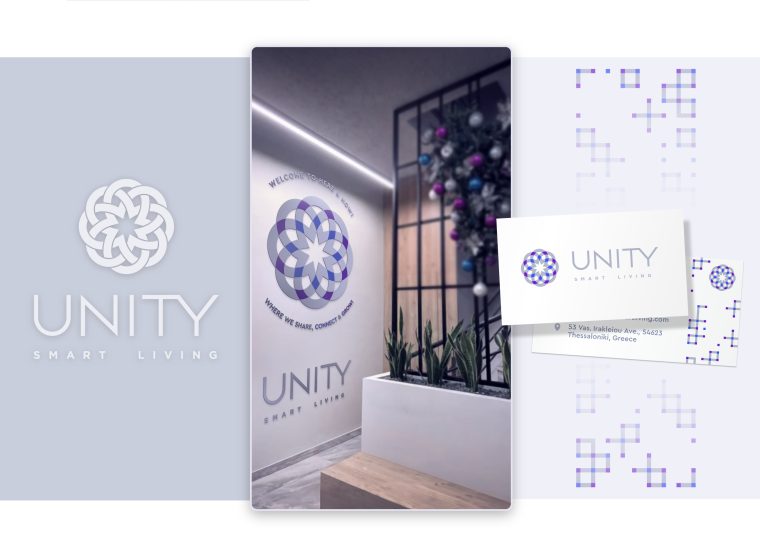 Branded Interior and Stationery for UNITY Smart Living