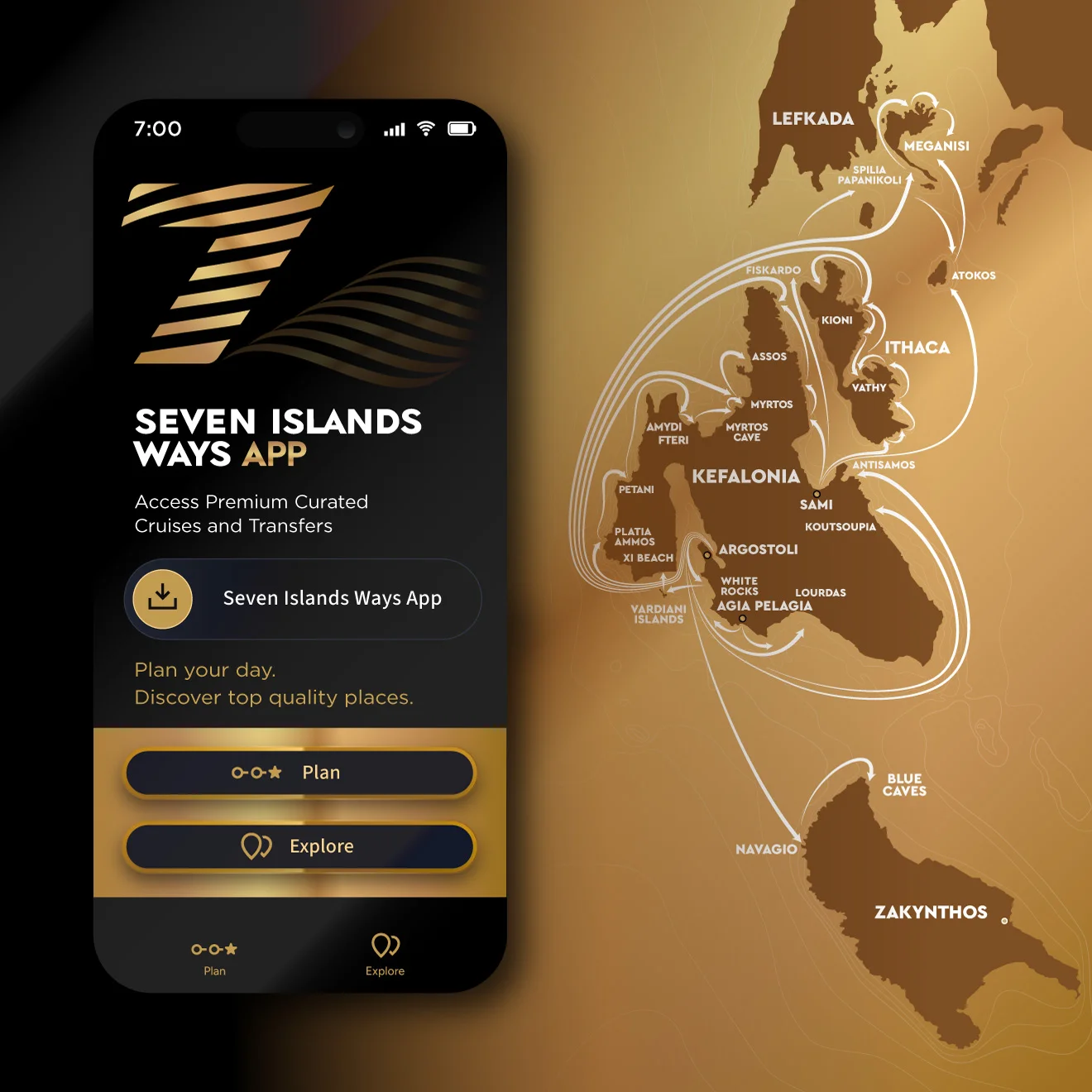 Σχεδιασμός App | Seven Islands Ways UI/UX Design